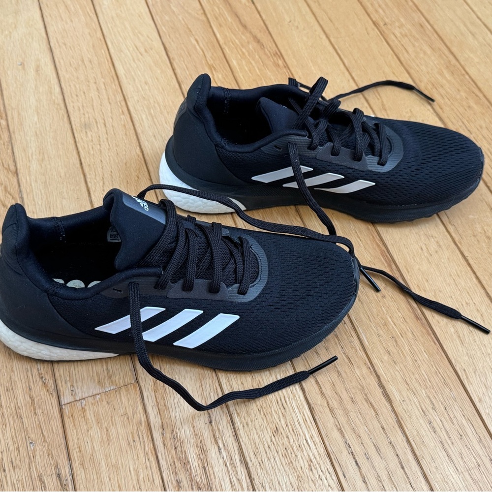 Adidas Boost Black with White 3 stripes Sneakers